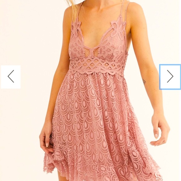HOST PIC FREE PEOPLE ONE ADELLA BURNOUT SLIP DRESS RARE MAUVE COLOR SIZE MEDIUM - Picture 4 of 12